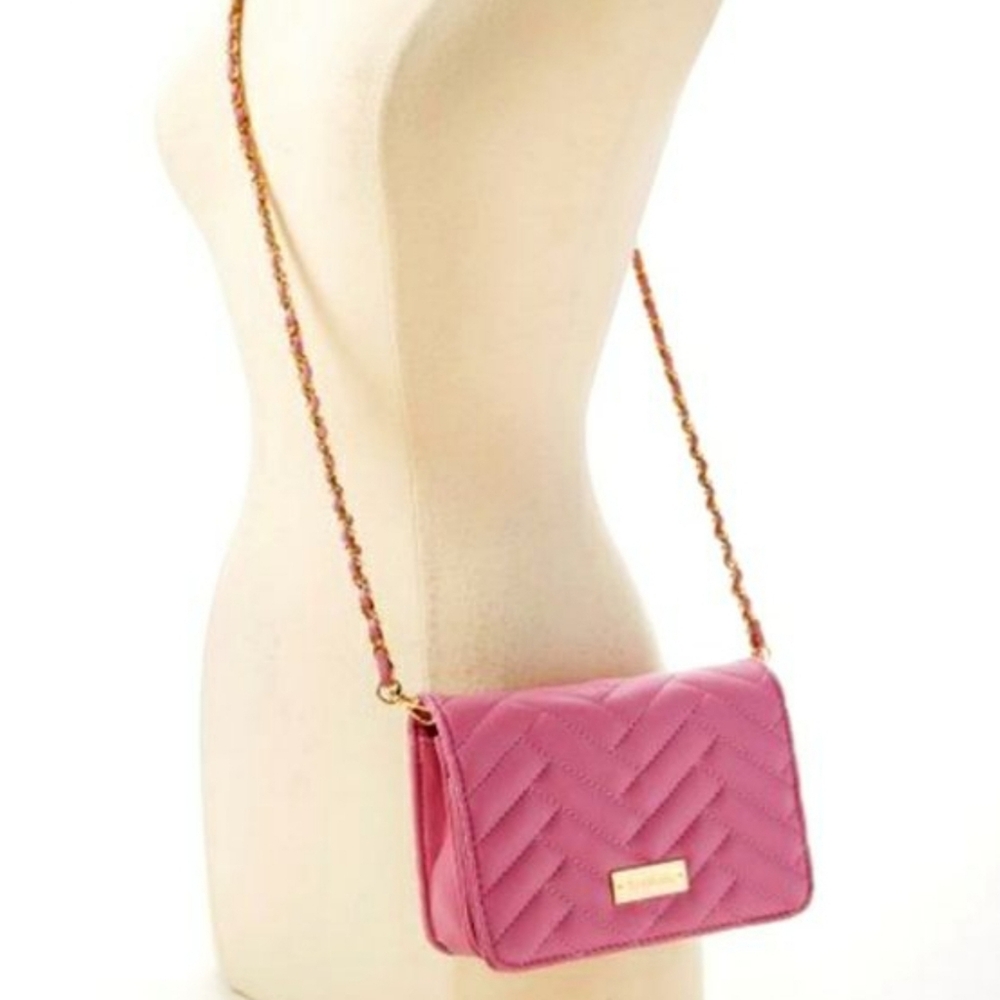 BEBE Sophia crossbody bag pink bubblegum barbie color NWT